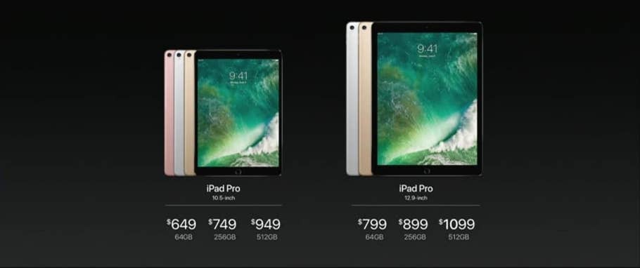 Neue iPad-Pro-Modelle vom WWDC 2017