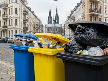 Mülleimer in einer Großstadt