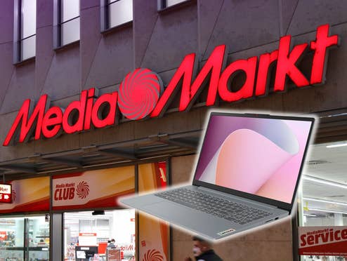 MediaMarkt-Store mit einem Laptop