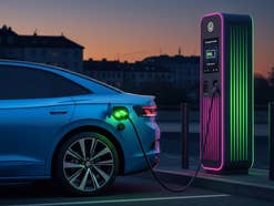 E-Auto an einer Ladesäule