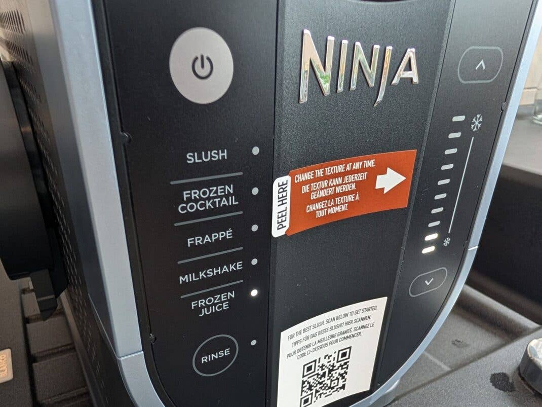 Ninja Slushi Test - per Knopfdruck kannst du 5 Programme auswählen
