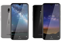 Nokia 2.2 Das Nokia 2.2 in den Farben Stahl und Wolframschwarz.