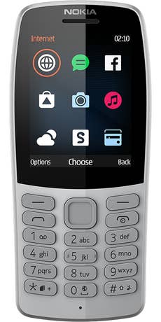 Das Pressebild des Nokia 210 in grau.