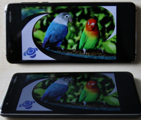 Nokia 3.1 im Test Blickwinkelstabilität Nokia 3.1 im Test Blickwinkelstabilität
