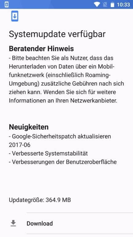 Nokia 6 im Test: Menü