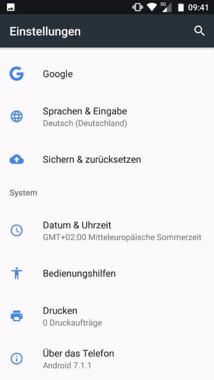 Nokia 6 im Test: Menü