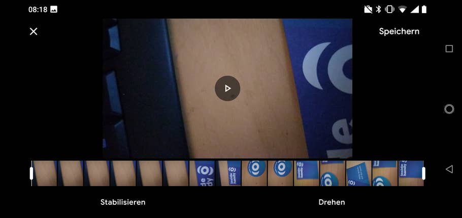 Screenshot der Kameraeinstellungen des Nokia 7.1