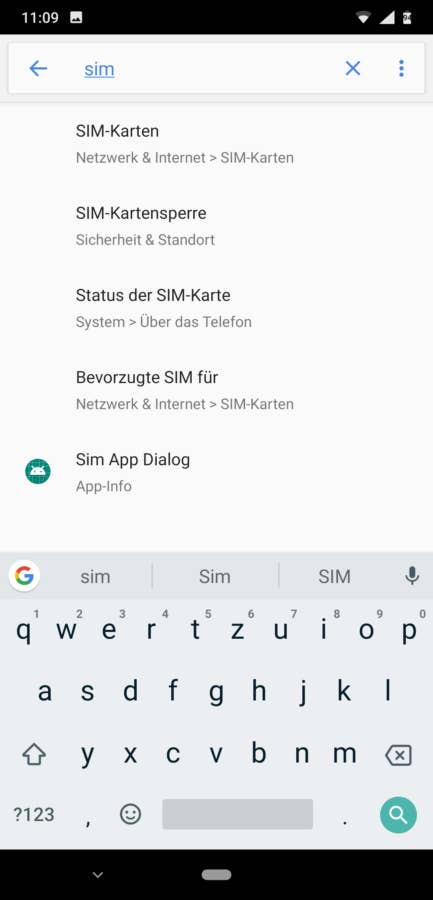 Das Menü des Nokia 8.1