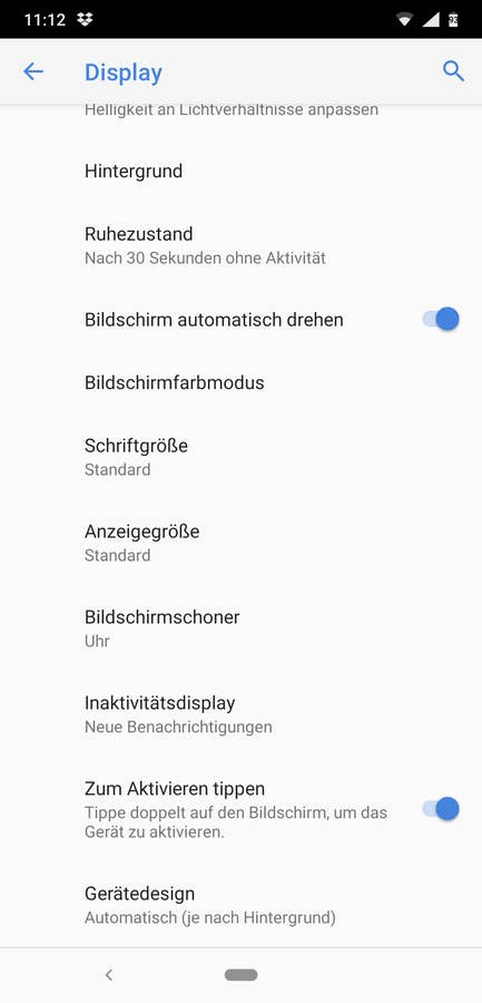 Nokia 8.1 Displayeinstellungen