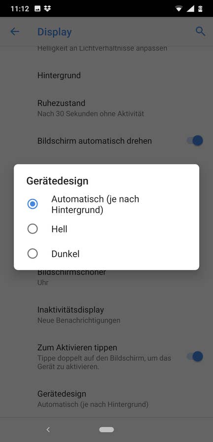 Nokia 8.1 Displayeinstellungen