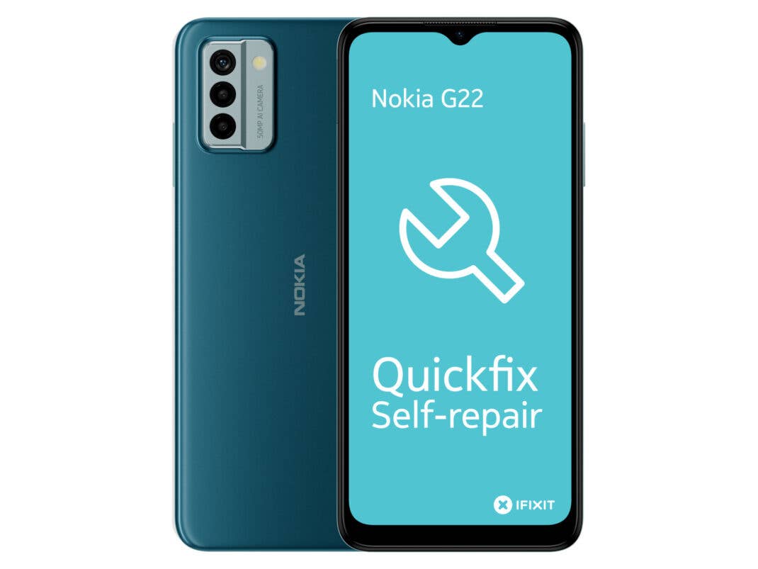 Das Nokia G22 Smartphone von beiden Seiten