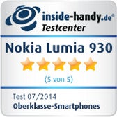 Nokia Lumia 930 Testsiegel