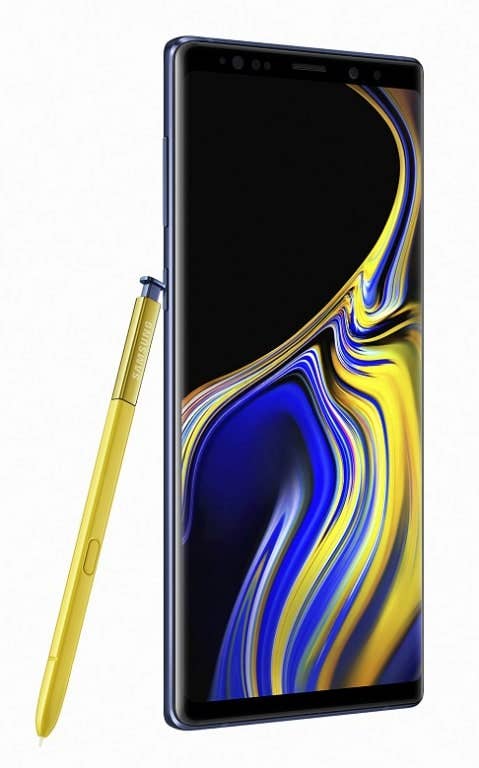 Note 9 in blau