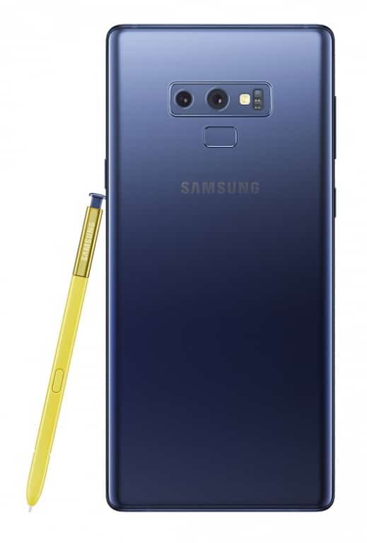 Note 9 in blau - Rückseite