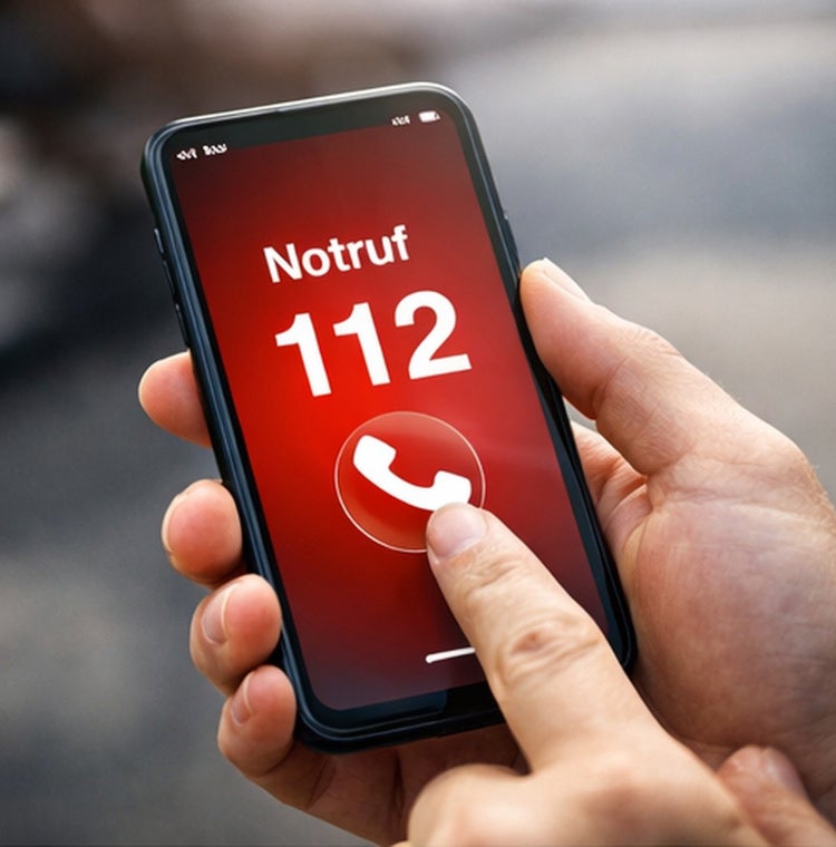 Notruf 112 auf dem Smartphone.