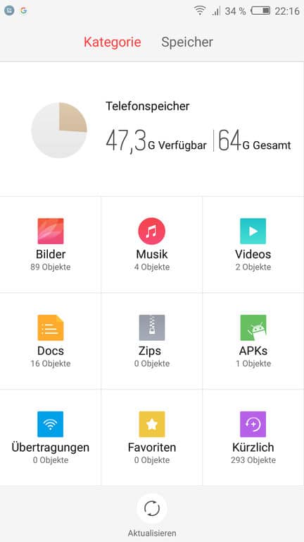 Nubia Z11: Screenshots