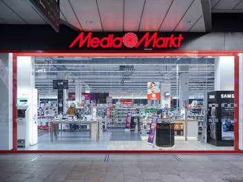 Eine MediaMarkt Filiale von vorne.
