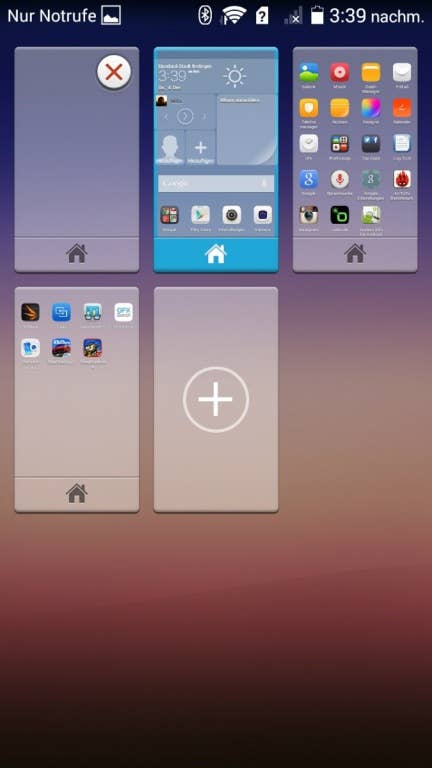 Nutzeroberfläche des Huawei Ascend G620S