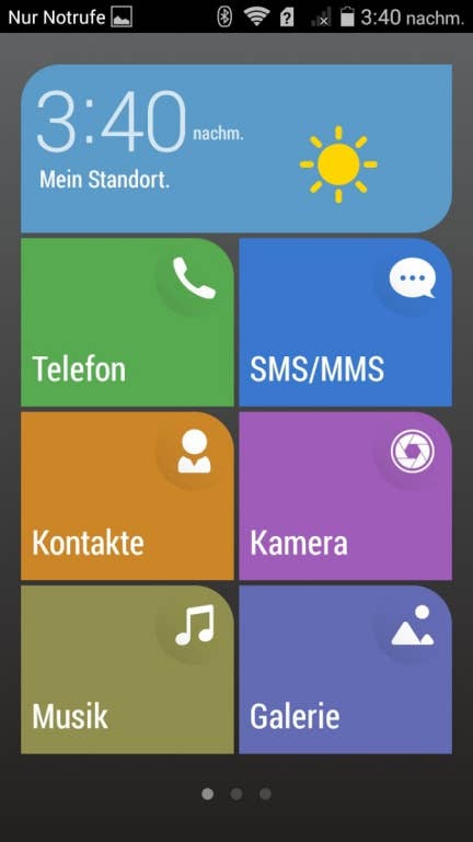 Nutzeroberfläche des Huawei Ascend G620S