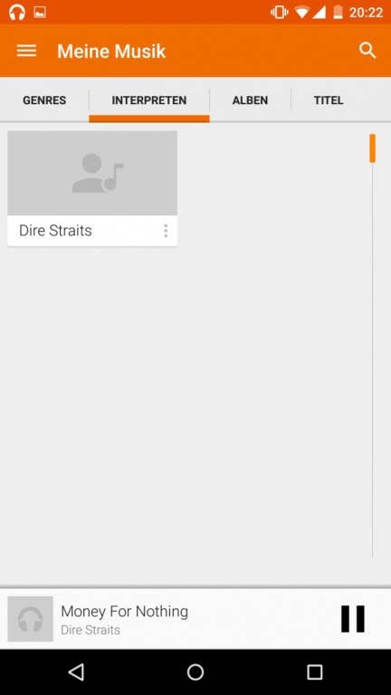 Nutzeroberfläche des Nexus 6