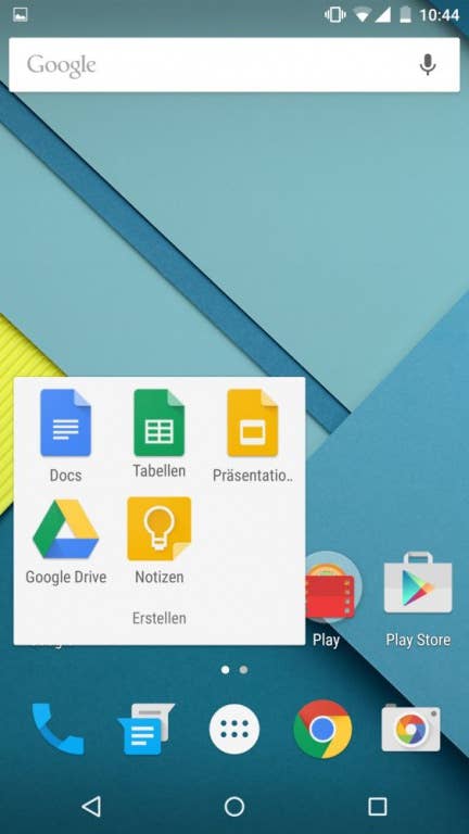 Nutzeroberfläche des Nexus 6