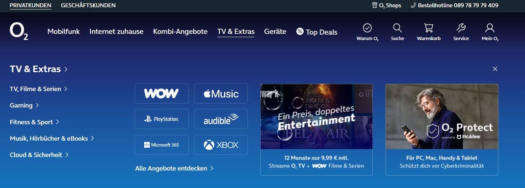 Extras im O2-Vertrag