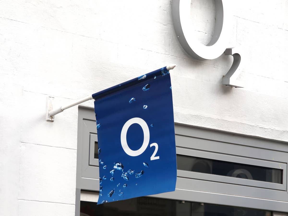 O2-Logo an einem Shop