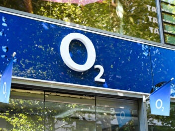 O2 Logo an einem O2 Store.