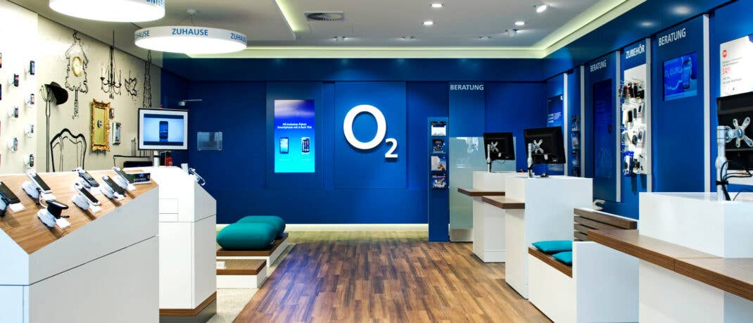 Ein O2 Shop von innen