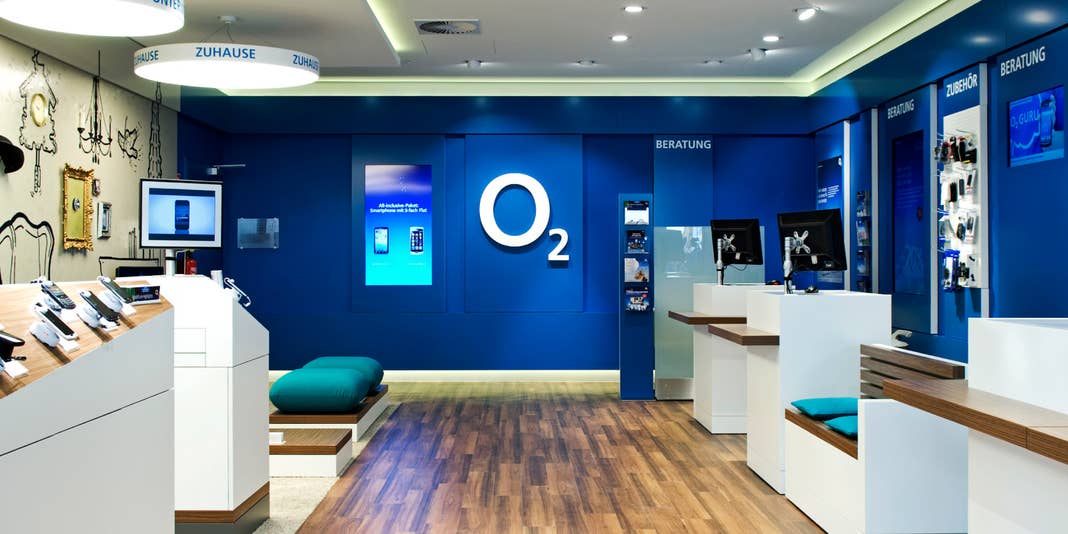 Ein O2 Shop von innen