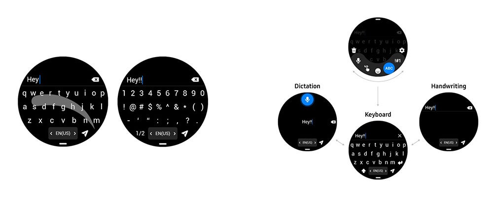 One UI Watch 4.5 - QWERTZ-Tastatur