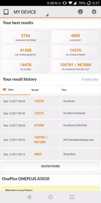 OnePlus 5T - Benchmark-Tests