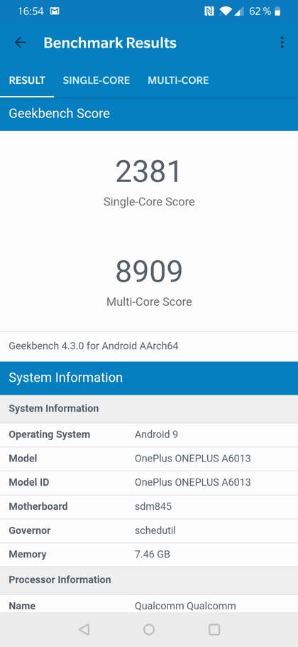 OnePlus 6T Benchmarktest 7