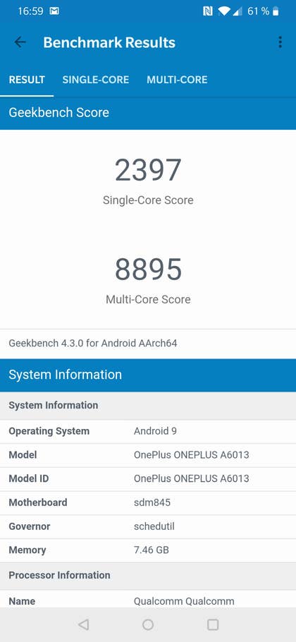 OnePlus 6T Benchmarktest 8