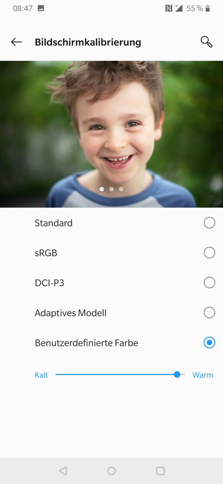 OnePlus 6T Display Einstellungen 5