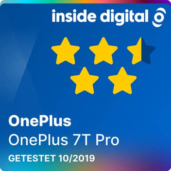 Testsiegel des OnePlus 7T Pro mit 4,5 von 5 Sternen