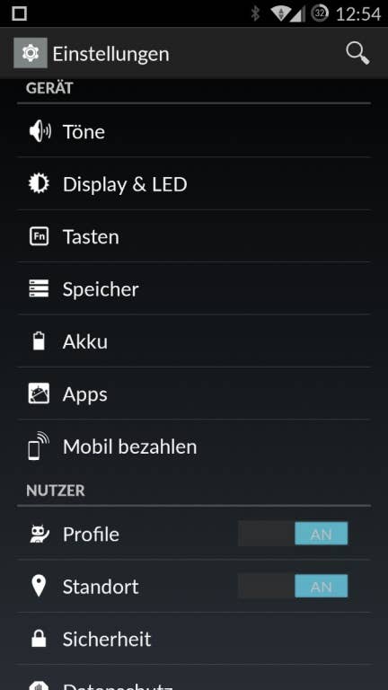 OnePlus One: Screenshots OS und Nutzeroberfläche