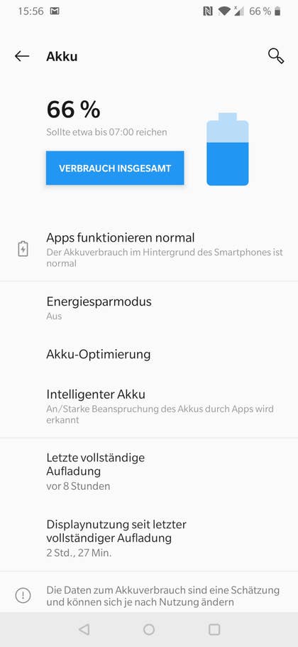 OnePlus 6T Akkutest 5