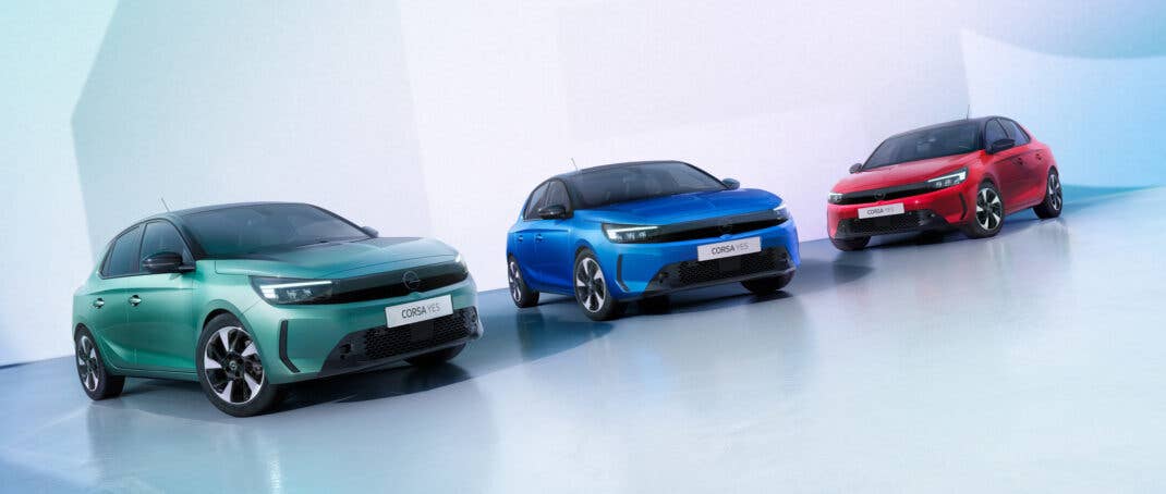 Opel Corsa Electric Yes in der Frontansicht.
