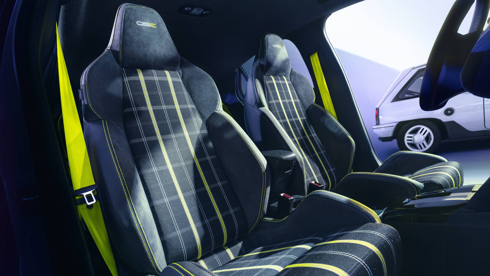 Opel Corsa GSE Sitze im Innenraum.