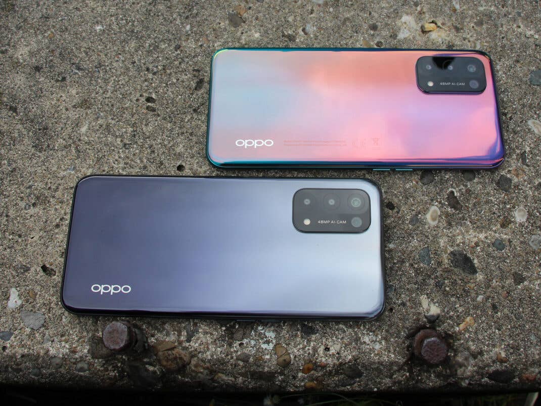 "Fantastic Purple" (oben) gibt es nur beim Oppo A54 5G