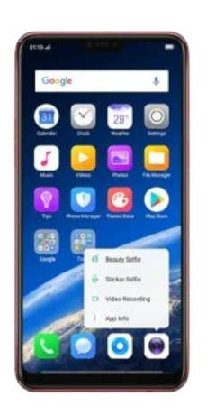 Oppo F7 von vorne