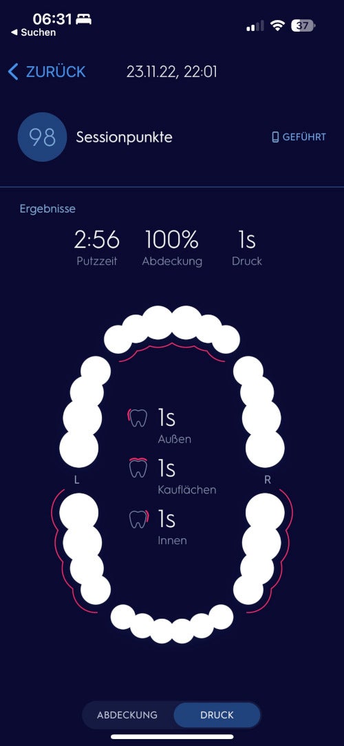 Oral-B App - Putzanalyse