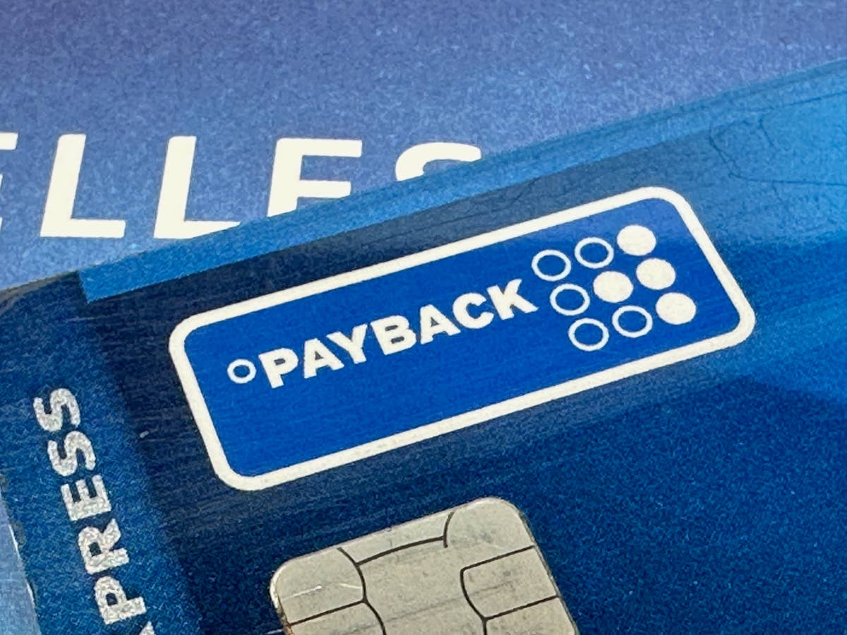 Payback-Logo auf einer American-Express-Karte von Payback.