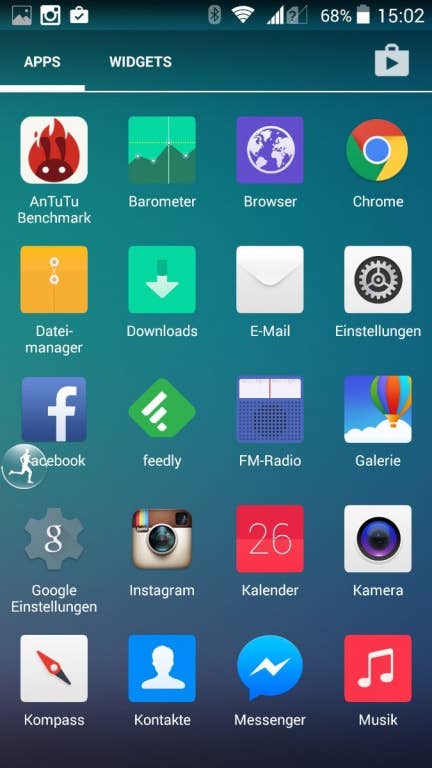 Phicomm Passion: Screenshots von Benutzeroberfläche und Android 4.4.4