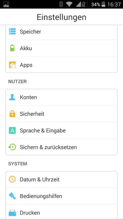 Phicomm Passion: Screenshots von Benutzeroberfläche und Android 4.4.4