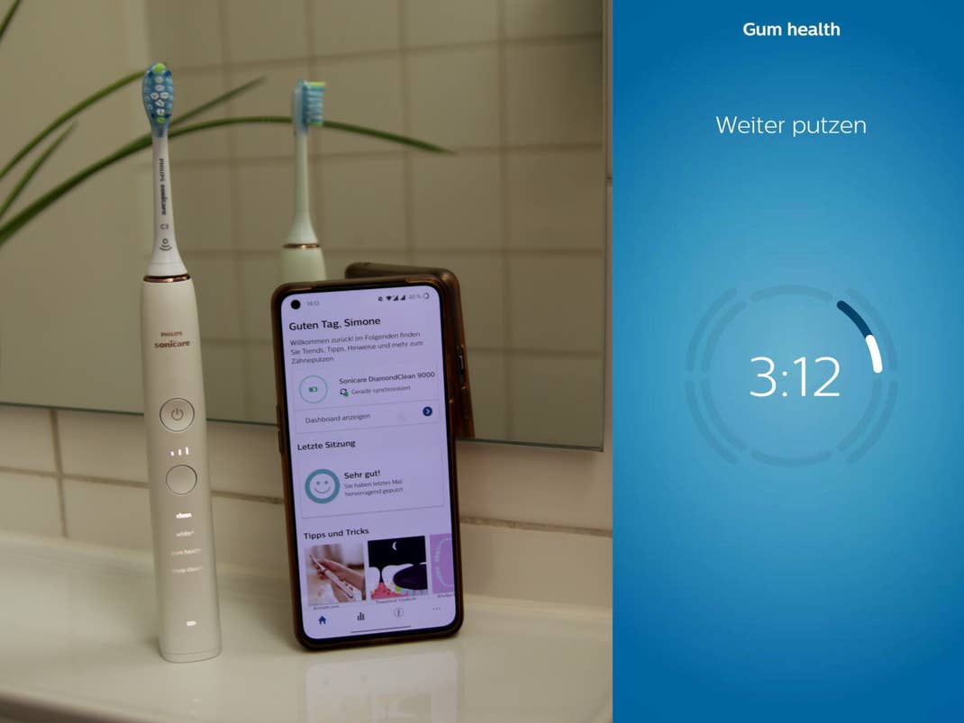 Die App der Philips Sonicare DiamondClean 9000