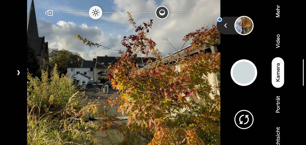 Screenshot der Kamera-App des Pixel 4