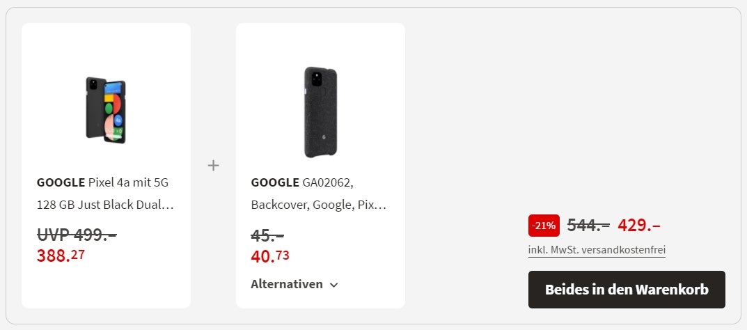 Google Pixel 4a 5G Angebot bei MediaMarkt