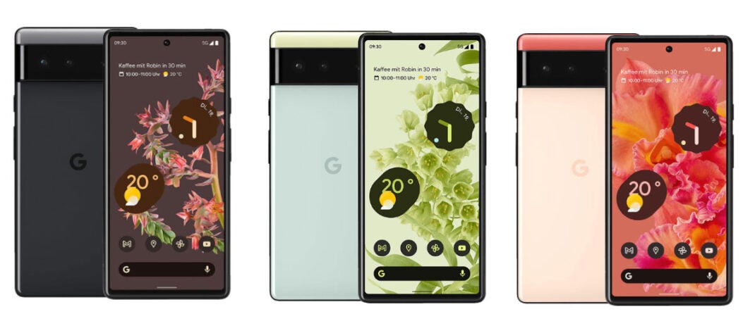 Farbversionen des Google Pixel 6